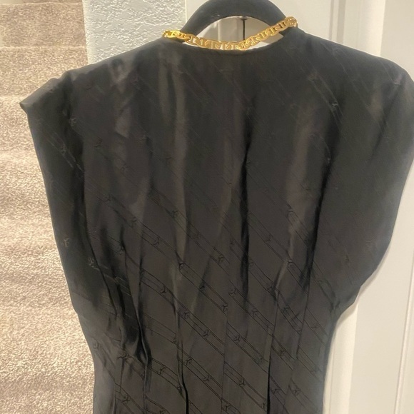 SANDRO black Jacquard Jumpsuit with gold chain - Picture 12 of 15